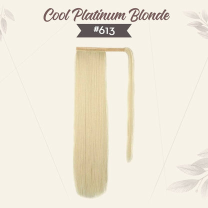 Snugvego Long Ponytail Extension Straight Wrap Clip