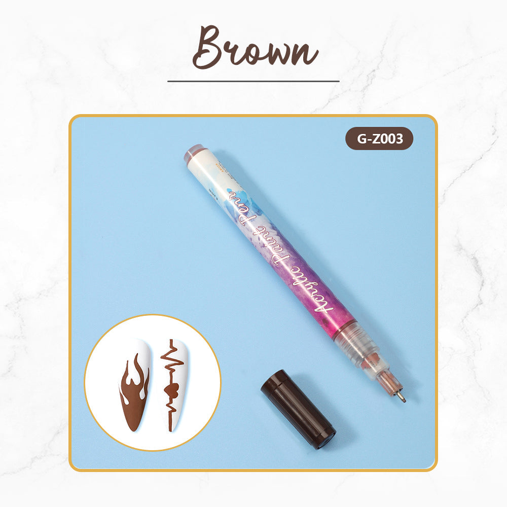 Snugvego 12 Colors Ultra Thin Curve Manicure Marker